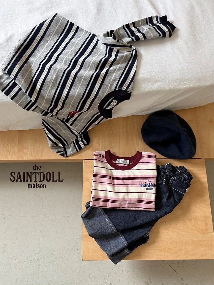 Little Foxx – Embroidered Stripe Tee