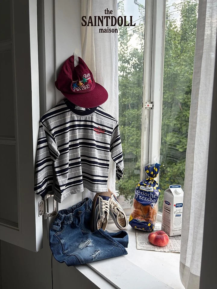 Little Foxx – Embroidered Stripe Tee