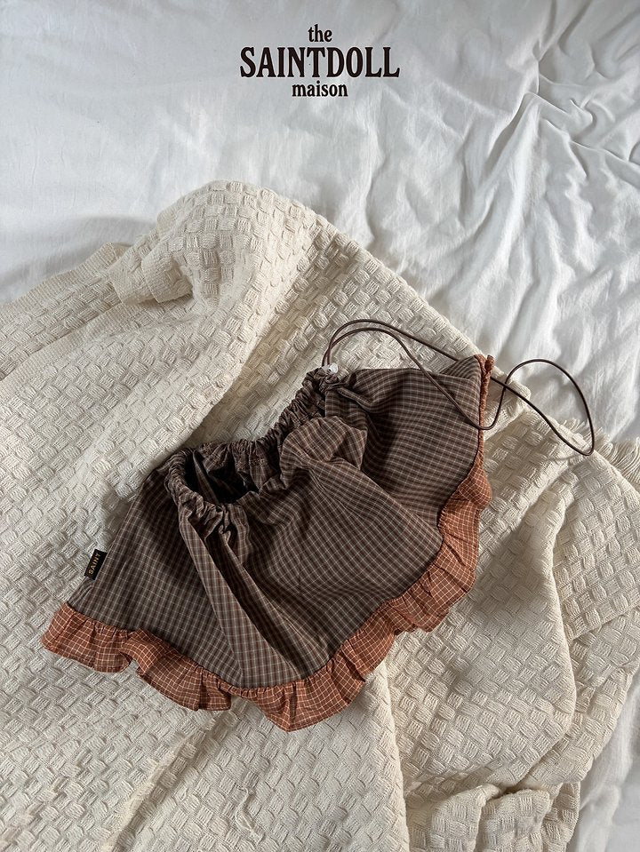 Little Foxx – Check Chip Frill Skirt