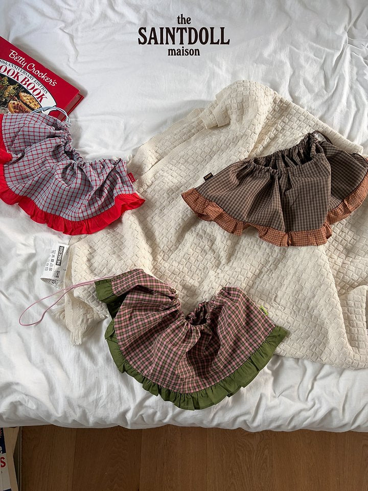 Little Foxx – Check Chip Frill Skirt