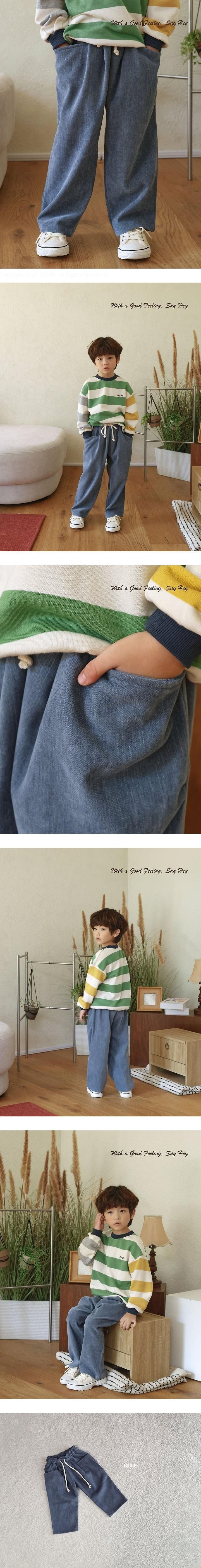 Little Foxx – Denim Peach Pleats Pants