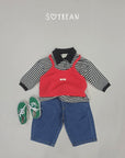 Little Foxx – Striped Collar Sweatshirt