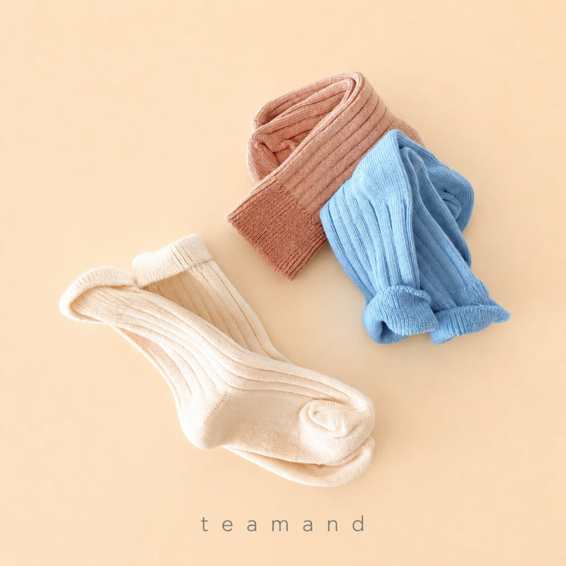 Little Foxx – Ribbed Cream Cheese Sock Set  Mom Couple