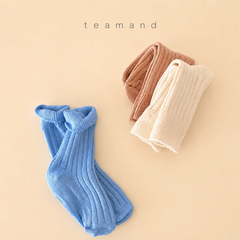 Little Foxx – Ribbed Cream Cheese Sock Set  Mom Couple