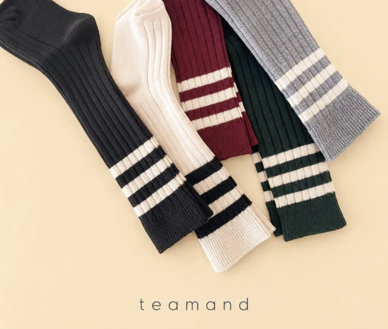Little Foxx – 3-Line Ribbed Knee Socks