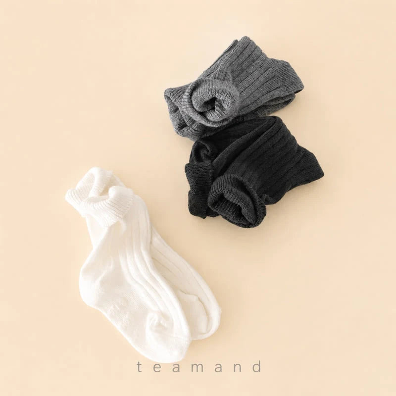 Little Foxx – Ribbed Plain Sock Set Mom Couple