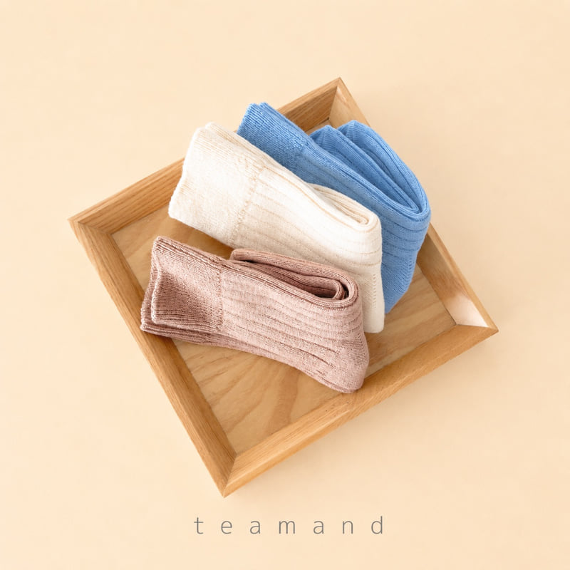 Little Foxx – Ribbed Cream Cheese Sock Set  Mom Couple