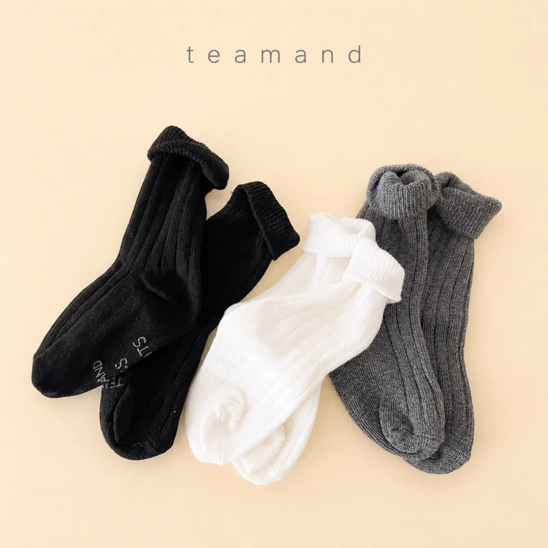 Little Foxx – Ribbed Plain Sock Set Mom Couple