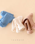 Little Foxx – Ribbed Cream Cheese Sock Set  Mom Couple