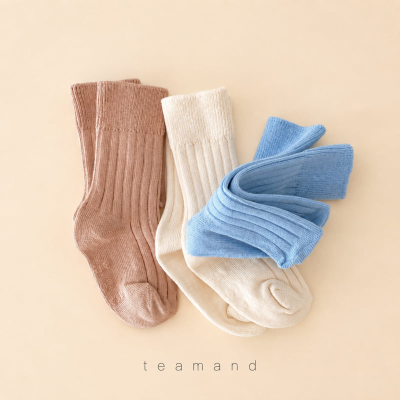 Little Foxx – Ribbed Cream Cheese Sock Set  Mom Couple