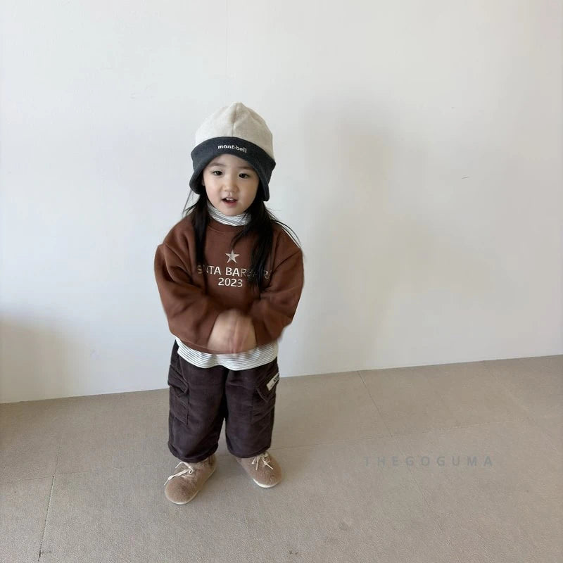 Little Foxx – Corduroy Cargo Fleeced Pants
