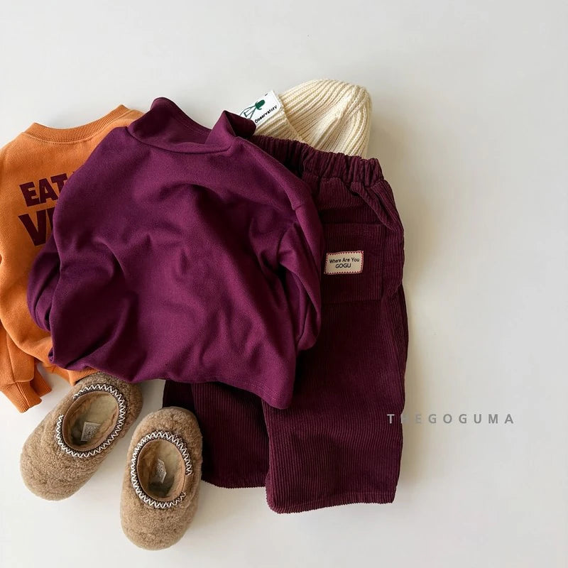 Little Foxx – Solid Stretch Turtleneck Tee