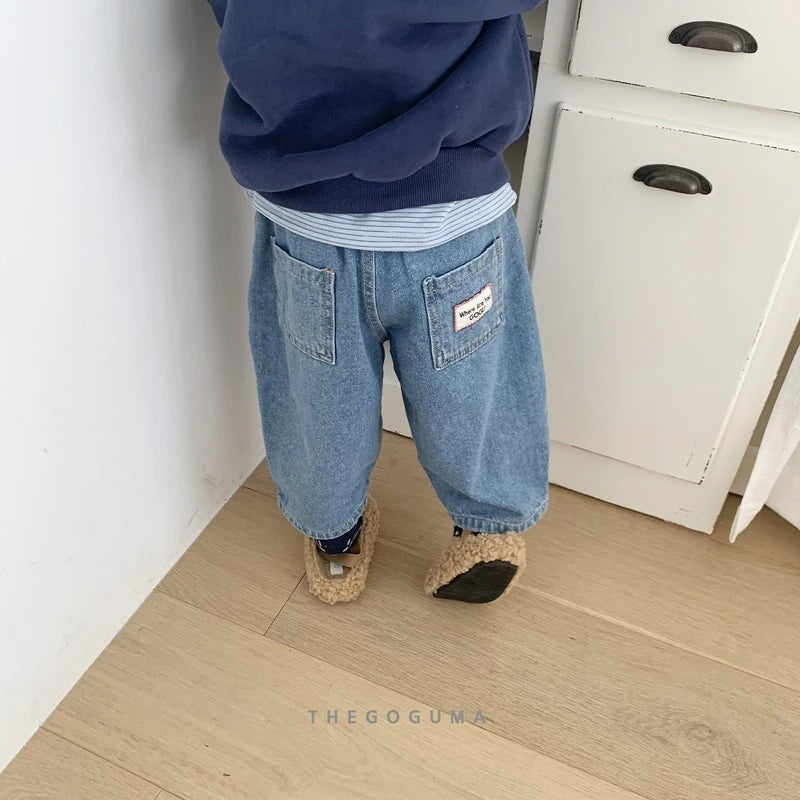 Little Foxx – Barrel Fleeced Denim Pants