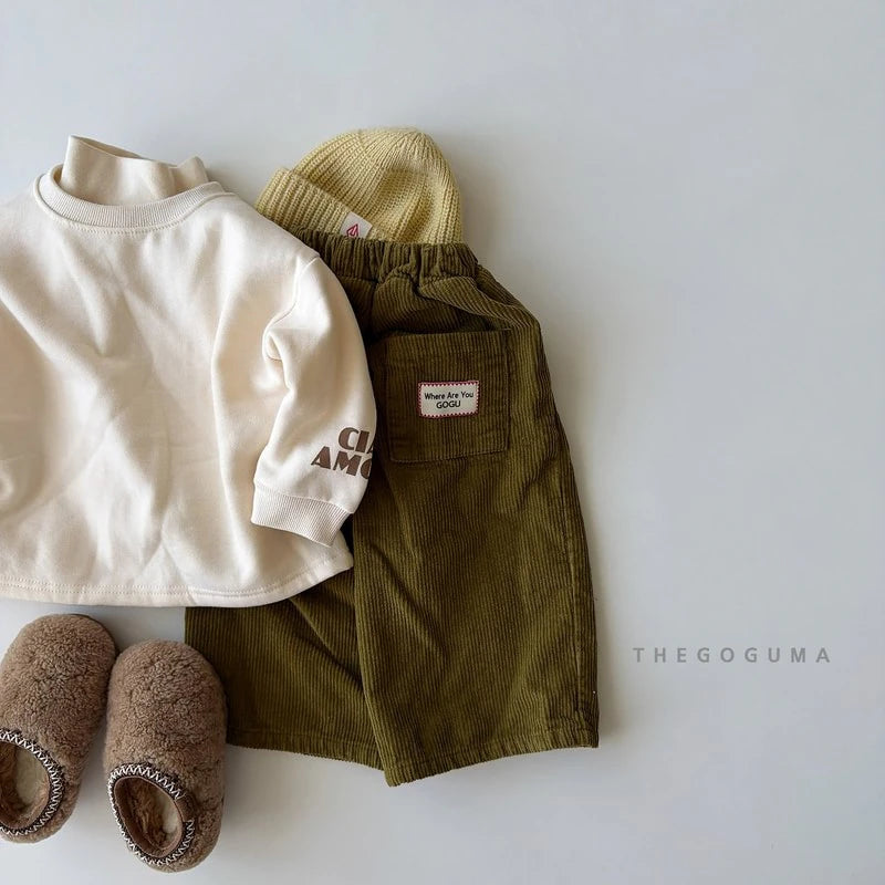 Little Foxx – Color Corduroy Fleeced Pants