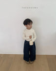 Little Foxx – Point Pleats Fleeced Denim Pants
