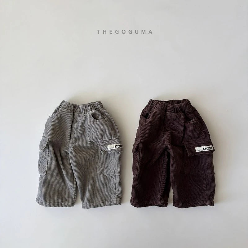 Little Foxx – Corduroy Cargo Fleeced Pants