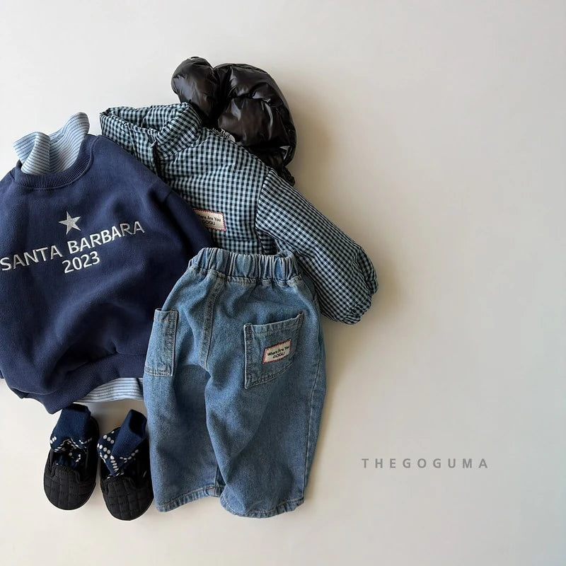 Little Foxx – Barrel Fleeced Denim Pants