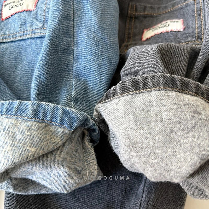 Little Foxx – Barrel Fleeced Denim Pants