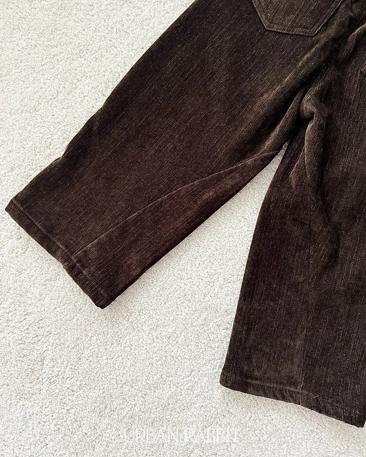 Little Foxx – Fleeced Denim Barrel Pants