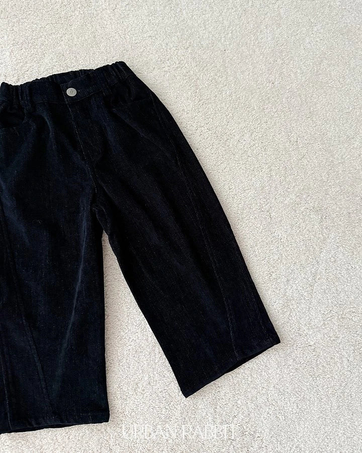 Little Foxx – Fleeced Denim Barrel Pants