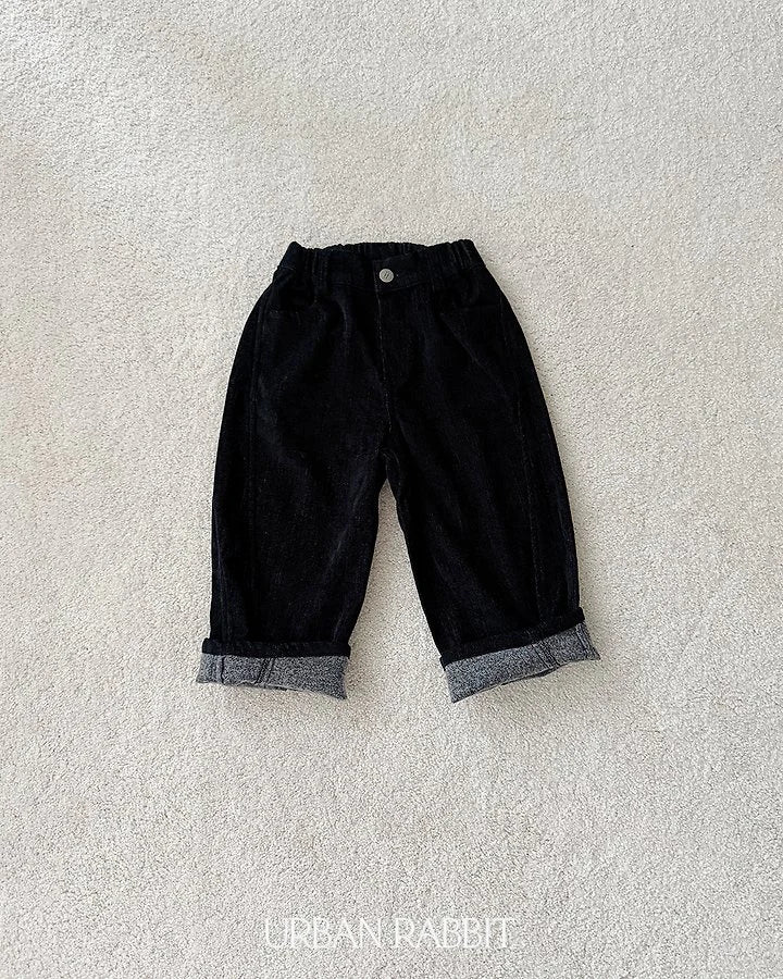 Little Foxx – Fleeced Denim Barrel Pants