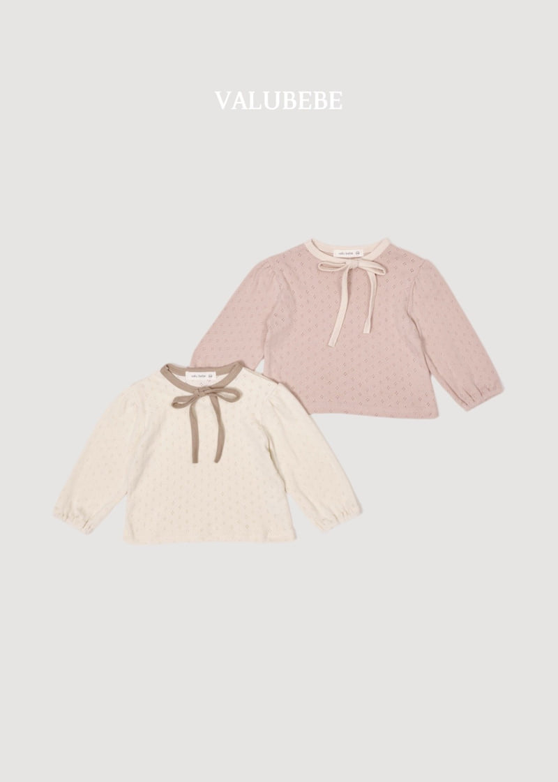 Little Foxx – Creamy Ribbon Puff Tee