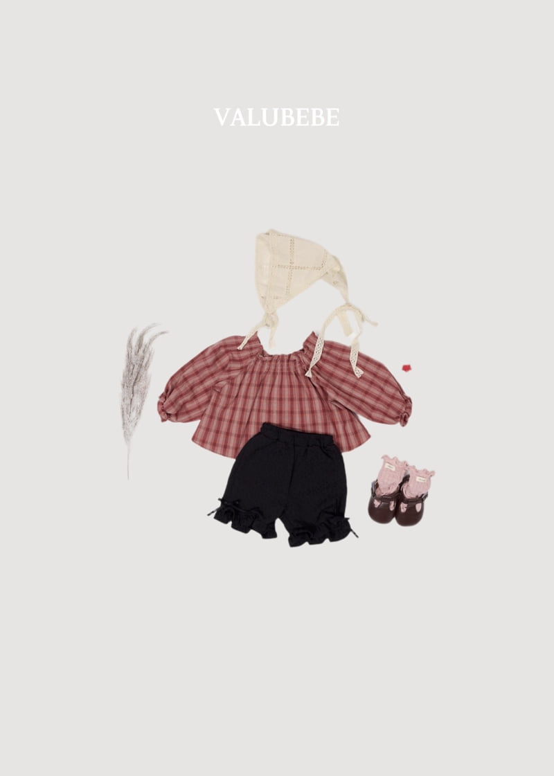 Little Foxx – Dudie Check Smocked Blouse