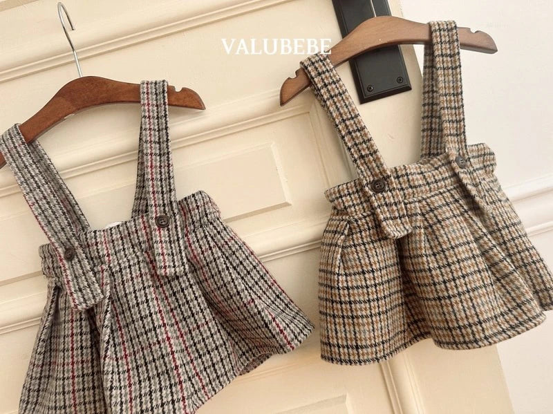 Little Foxx – Marble Check Pleated Skirt