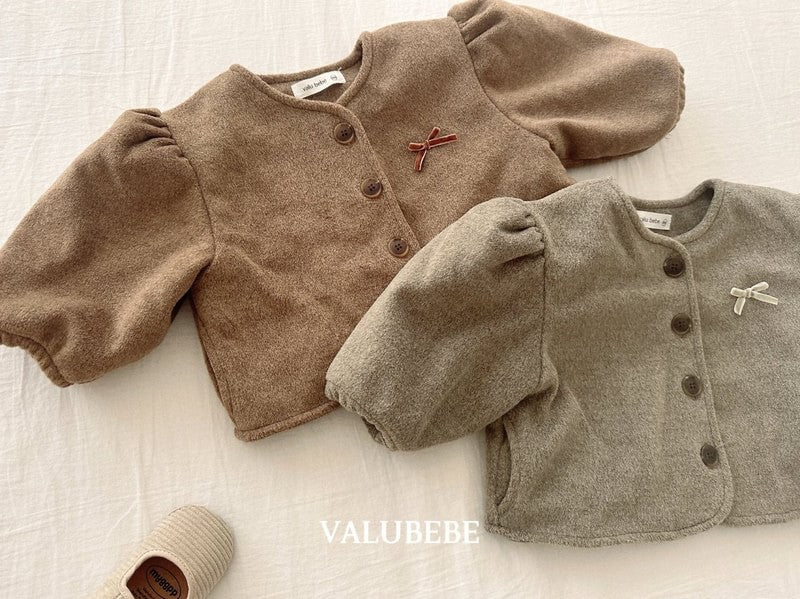 Little Foxx – Ribbon Puffer Woolen Jacket