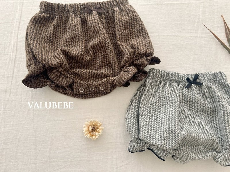 Little Foxx – Herringbone Frill Pumpkin Pants