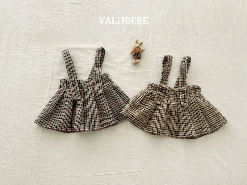 Little Foxx – Marble Check Pleated Skirt