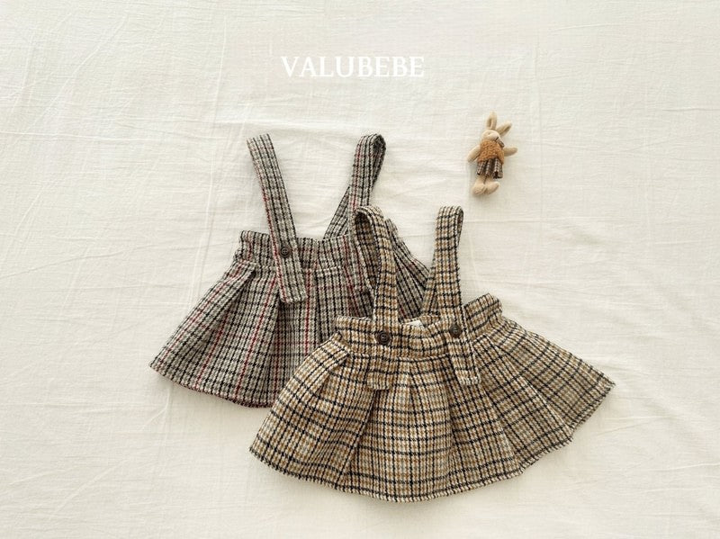Little Foxx – Marble Check Pleated Skirt
