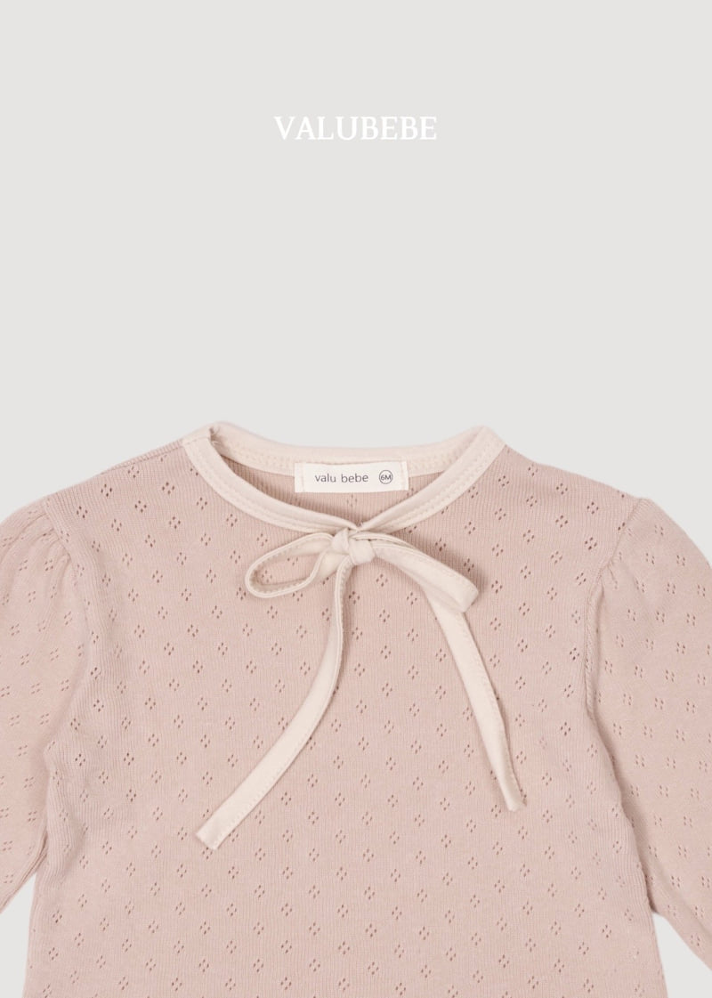 Little Foxx – Creamy Ribbon Puff Tee