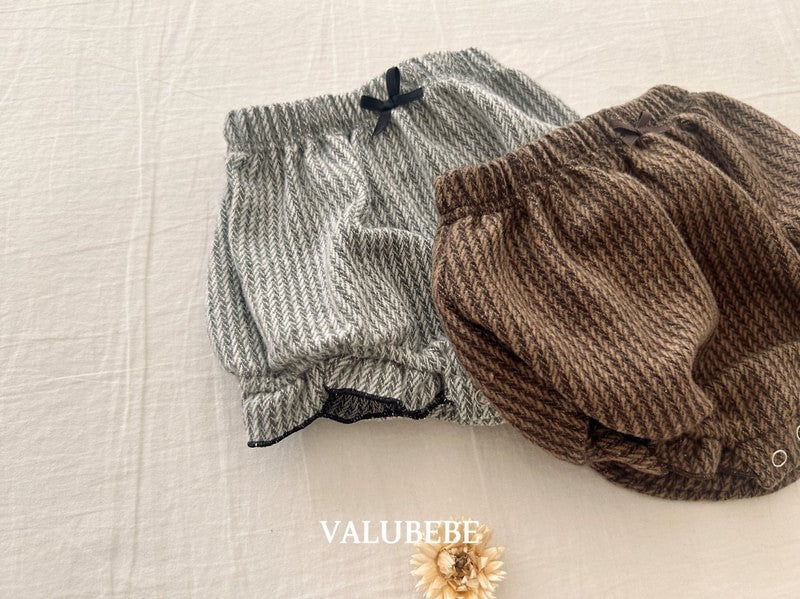 Little Foxx – Herringbone Frill Pumpkin Pants