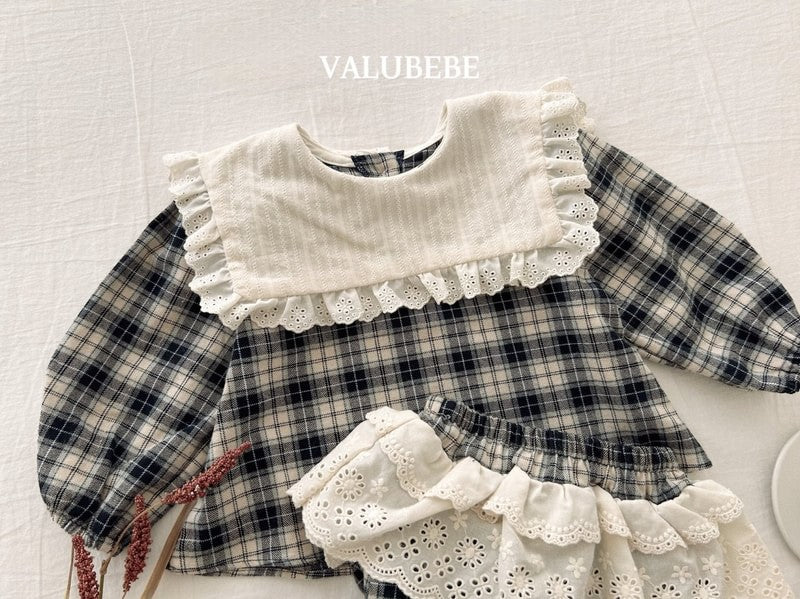 Little Foxx – Check Cape Blouse