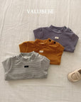 Little Foxx – Rookies Striped Half Mock Neck Tee