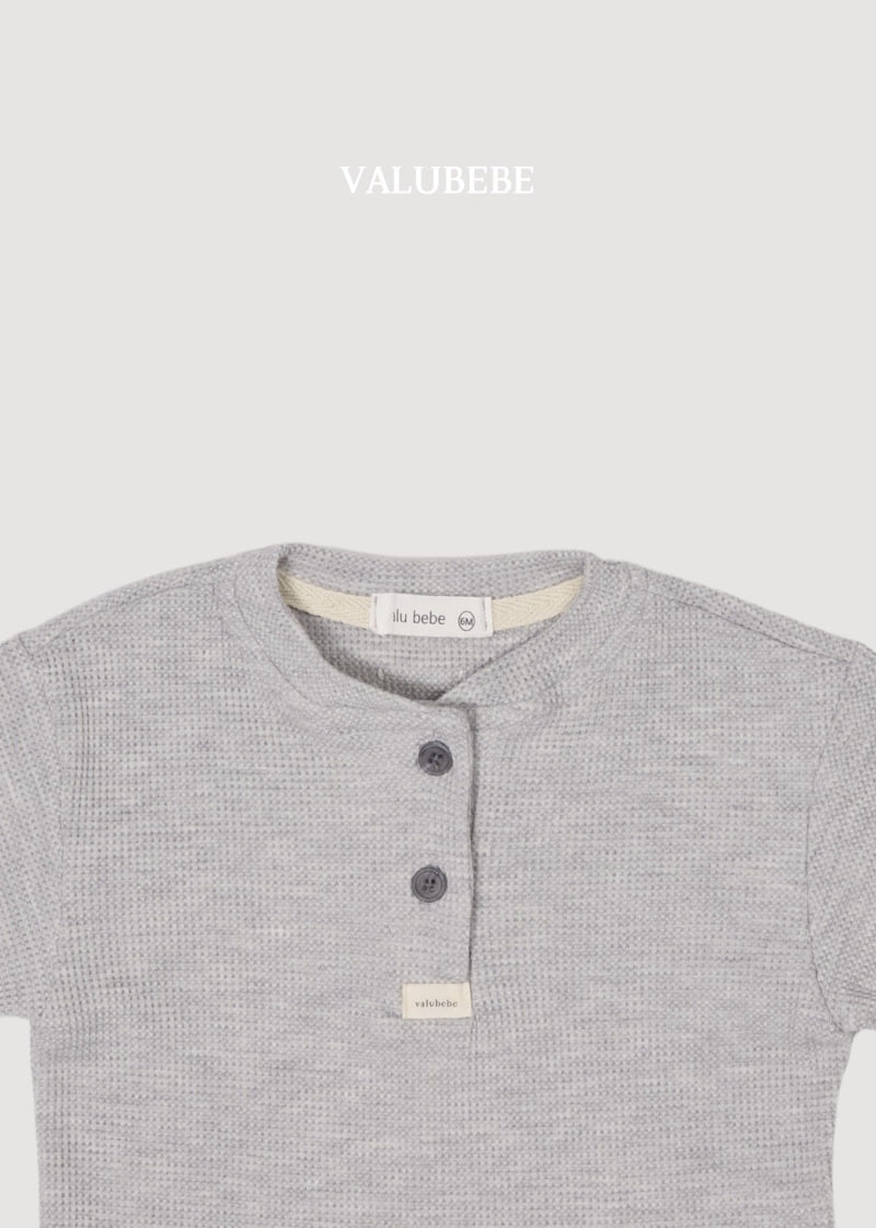 Little Foxx – Mini Waffle Button Tee