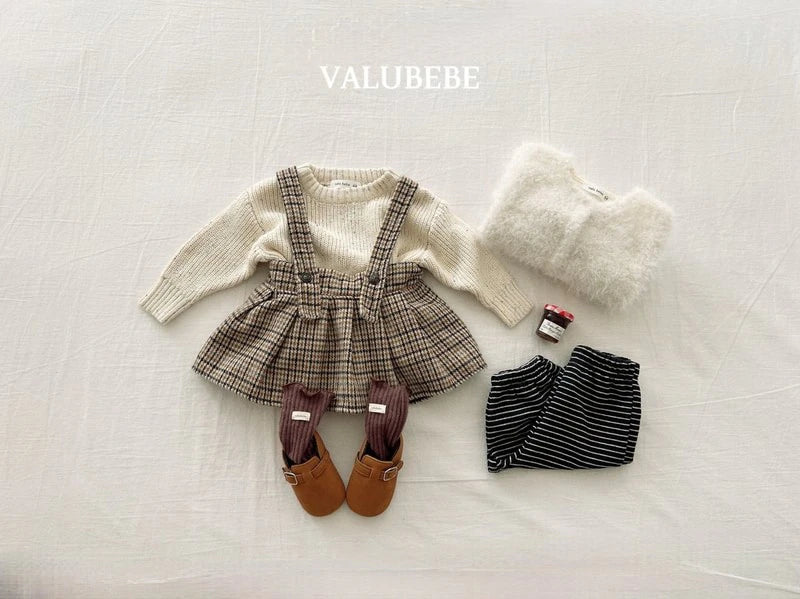 Little Foxx – Marble Check Pleated Skirt