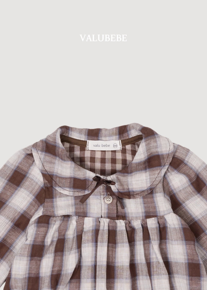 Little Foxx – Check Ribbon Romper