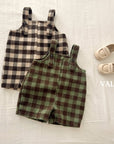 Little Foxx – Almond Check Overall Pants
