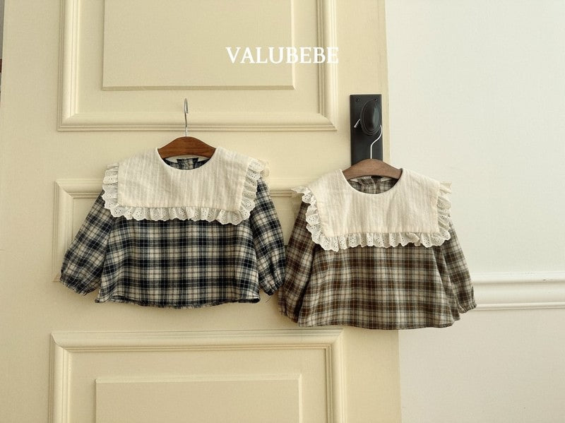 Little Foxx – Check Cape Blouse