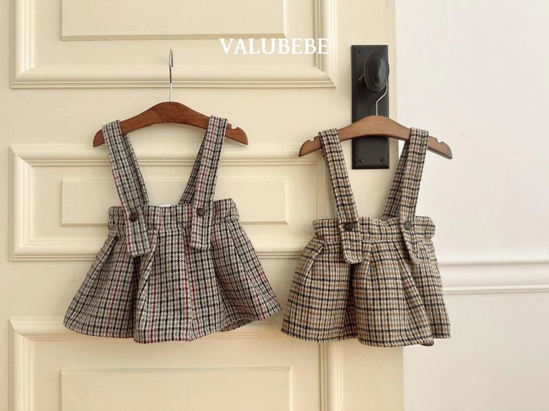 Little Foxx – Marble Check Pleated Skirt
