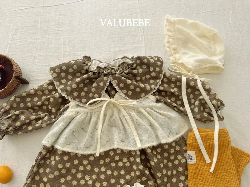 Little Foxx – Color Flower Corduroy Dress