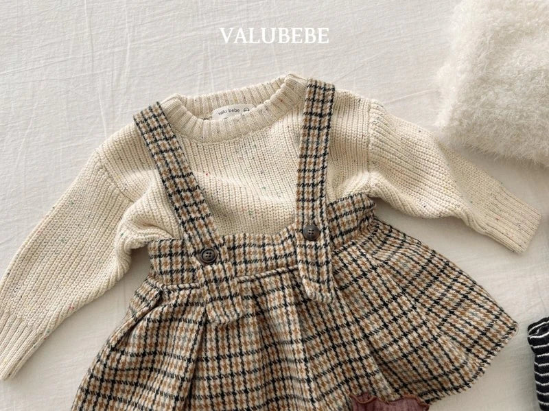 Little Foxx – Marble Check Pleated Skirt