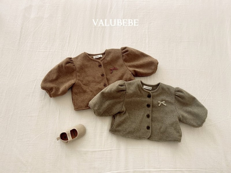 Little Foxx – Ribbon Puffer Woolen Jacket