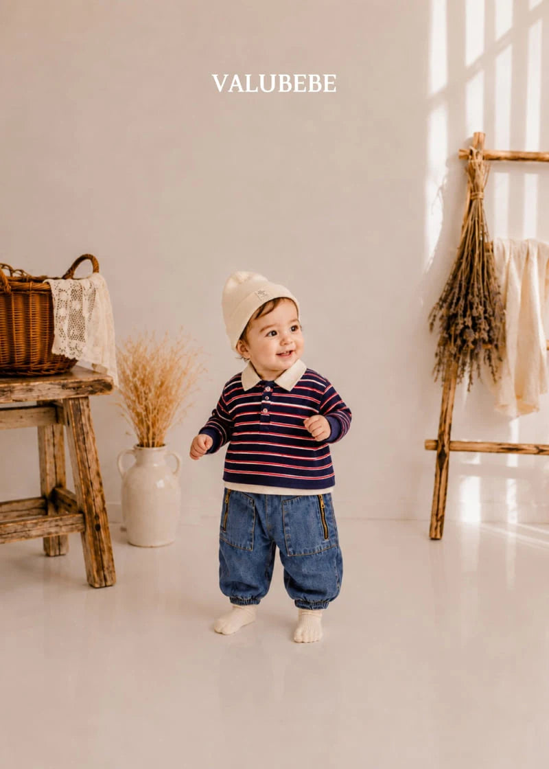 Little Foxx – Milky Stripe Collar Tee