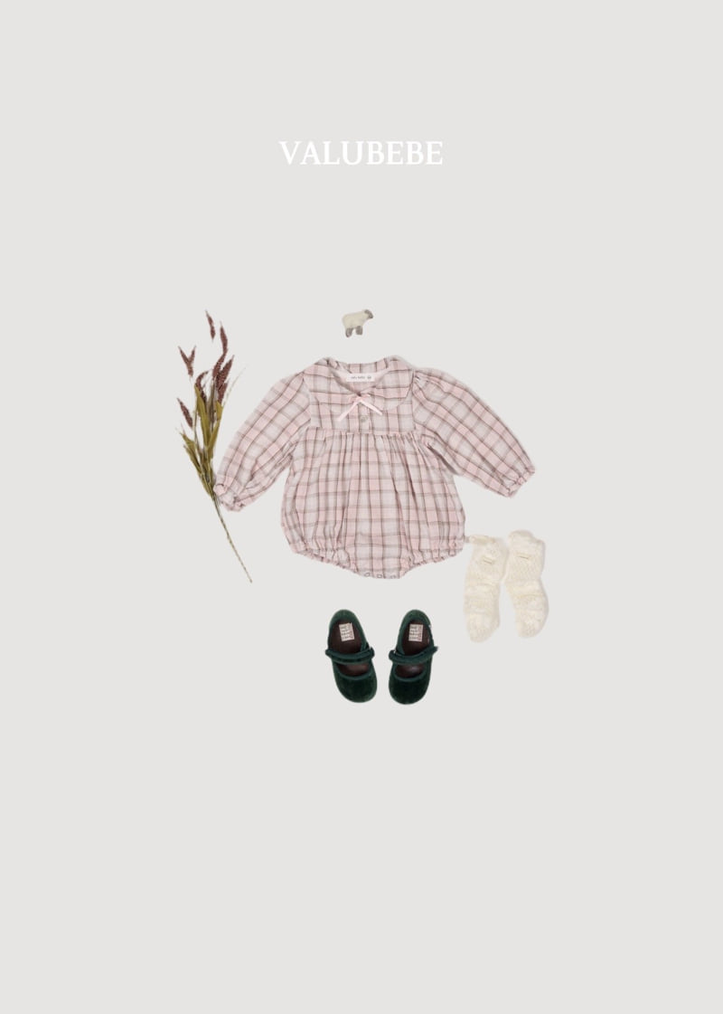 Little Foxx – Check Ribbon Romper