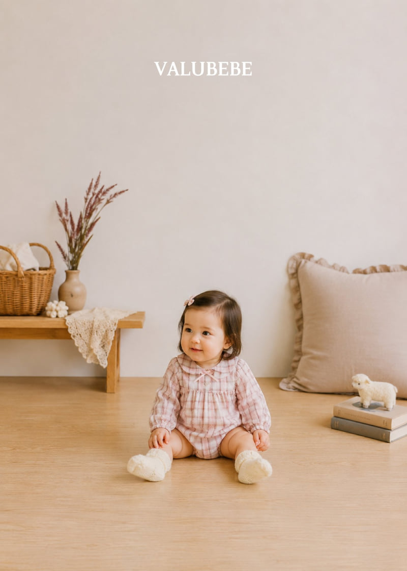 Little Foxx – Check Ribbon Romper