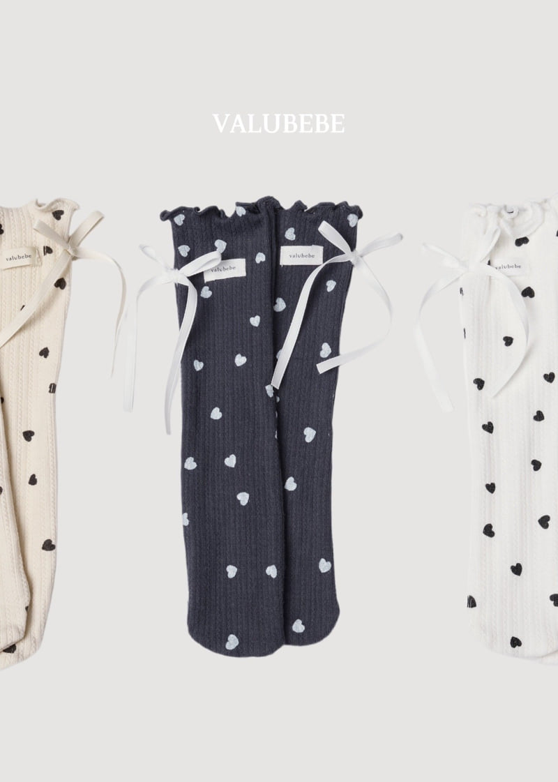 Little Foxx – Blanc Heart Roll Socks
