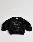 Little Foxx – Ribbon Pearl Puff Sweatshirt